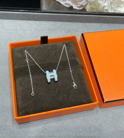 [⭐Novea]POP H SKY BLUE NECKLACE