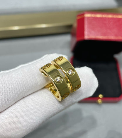 [⭐Novea]LOVE 5.5MM 1 DIAMOND EARRINGS