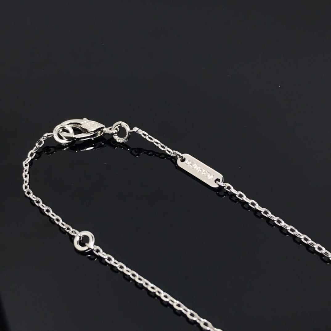 [⭐Novea]CLOVER PIETERSITE SILVER LONG NECKLACE