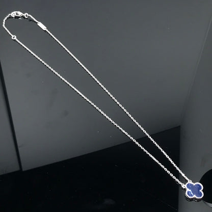 [⭐Novea]CLOVER PIETERSITE SILVER LONG NECKLACE