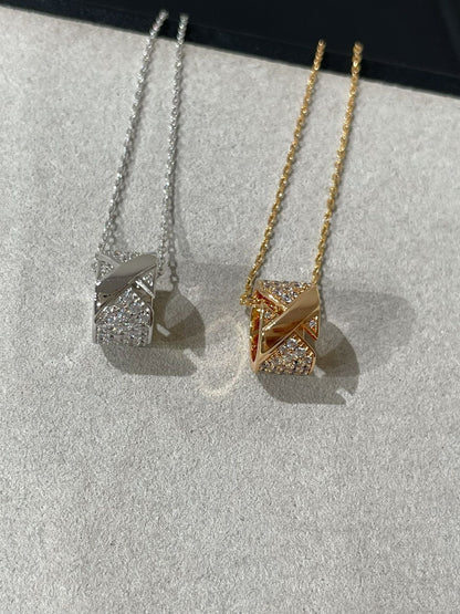 [⭐Novea]LIENS EVIDENCE DIAMOND PAVED NECKLACE
