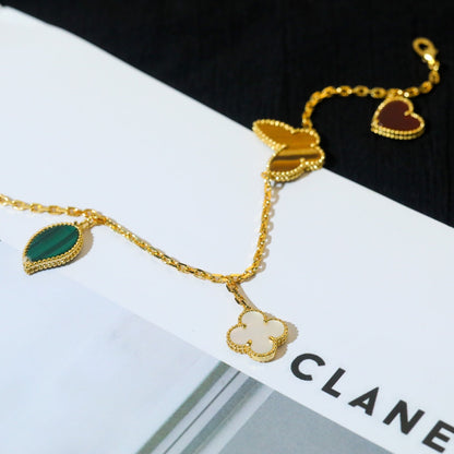 [⭐Novea]LUCKY SPRING 5 MOTIF GOLD BRACELET
