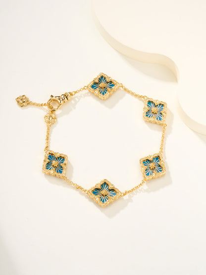 [⭐Novea]B.C.L ENAMELED Five-Flower Bracelet（Various Colors)