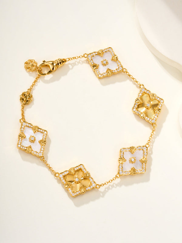 [⭐Novea]B.C.L ENAMELED Five-Flower Bracelet（Various Colors) BIG SIZE