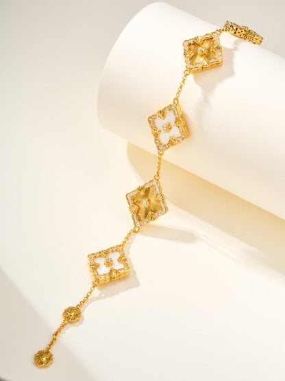 [⭐Novea]B.C.L ENAMELED Five-Flower Bracelet（Various Colors) BIG SIZE