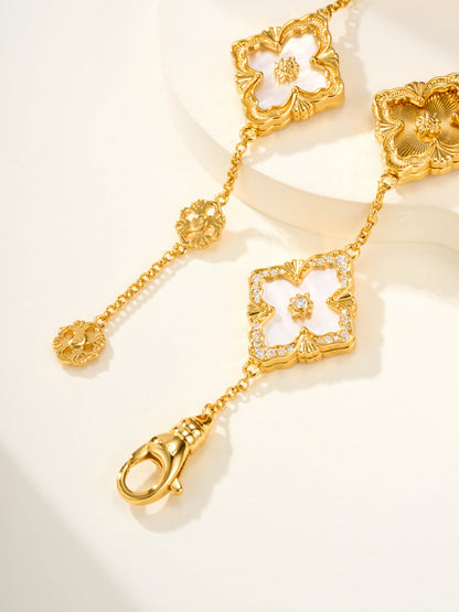 [⭐Novea]B.C.L ENAMELED Five-Flower Bracelet（Various Colors) BIG SIZE