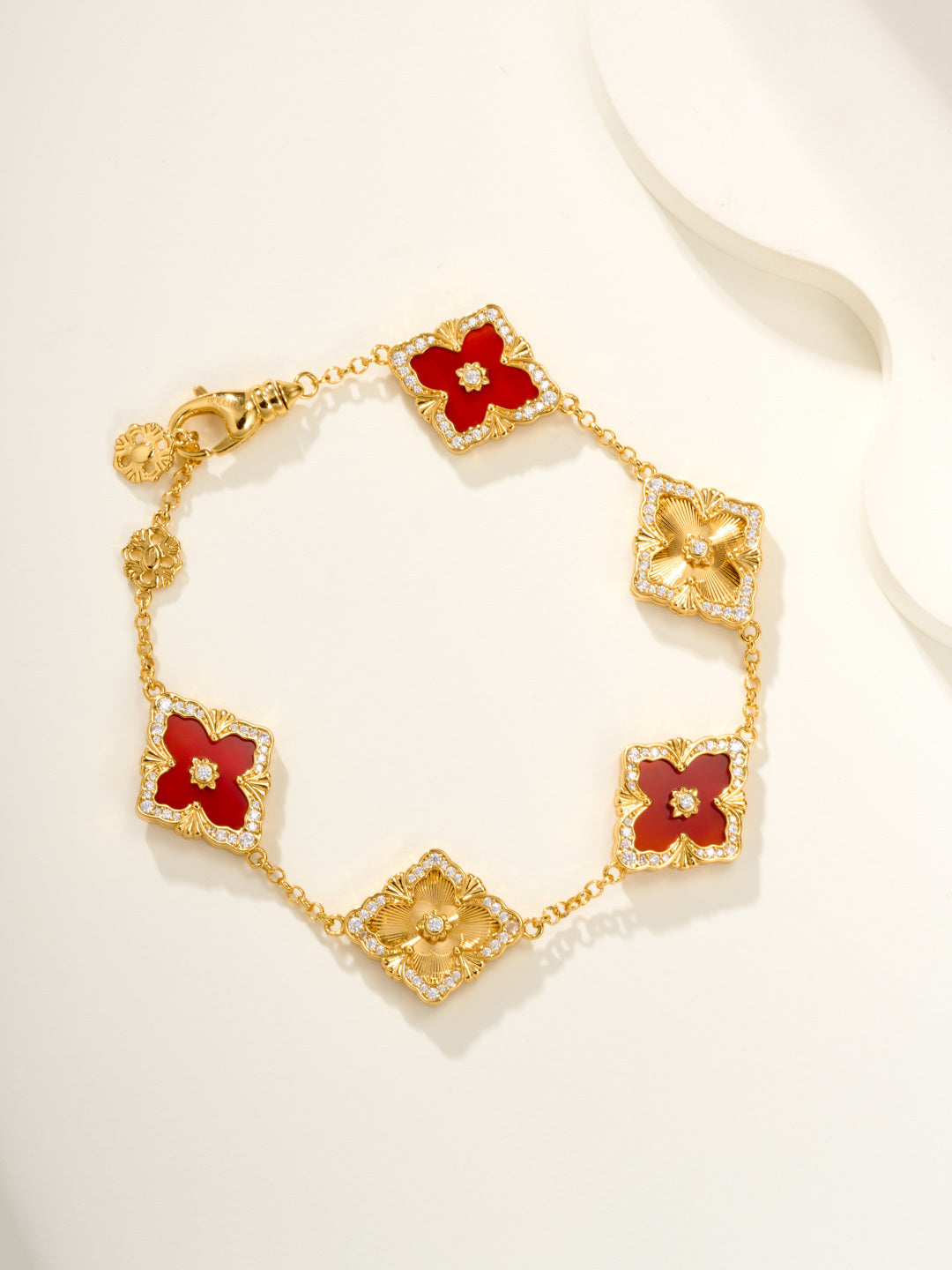 [⭐Novea]B.C.L ENAMELED Five-Flower Bracelet（Various Colors) BIG SIZE