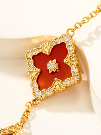 [⭐Novea]B.C.L ENAMELED Five-Flower Bracelet（Various Colors) BIG SIZE