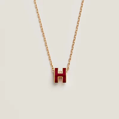 [⭐Novea]HM CLIC RED ENAMEL GOLD NECKLACE