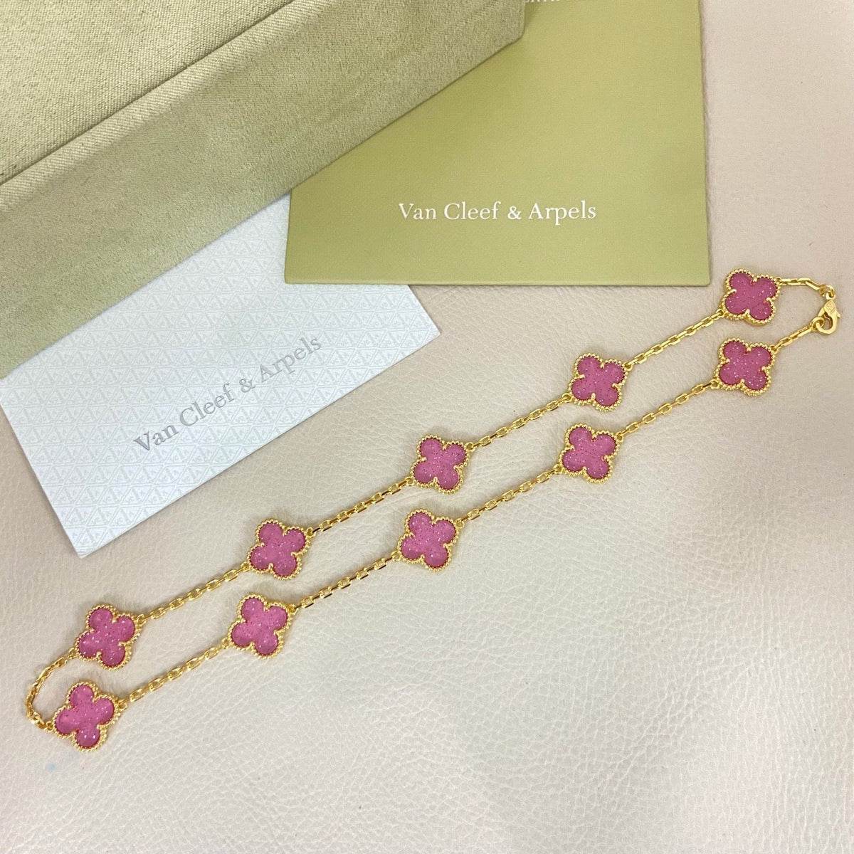 [⭐Novea]CLOVER 10 MOTIFS  NEW BUBBLE PINK ENAMEL