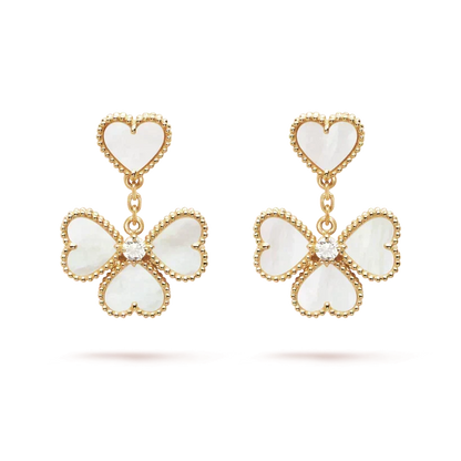 [⭐Novea]CLOVER SWEET WHITE MOP EARRINGS