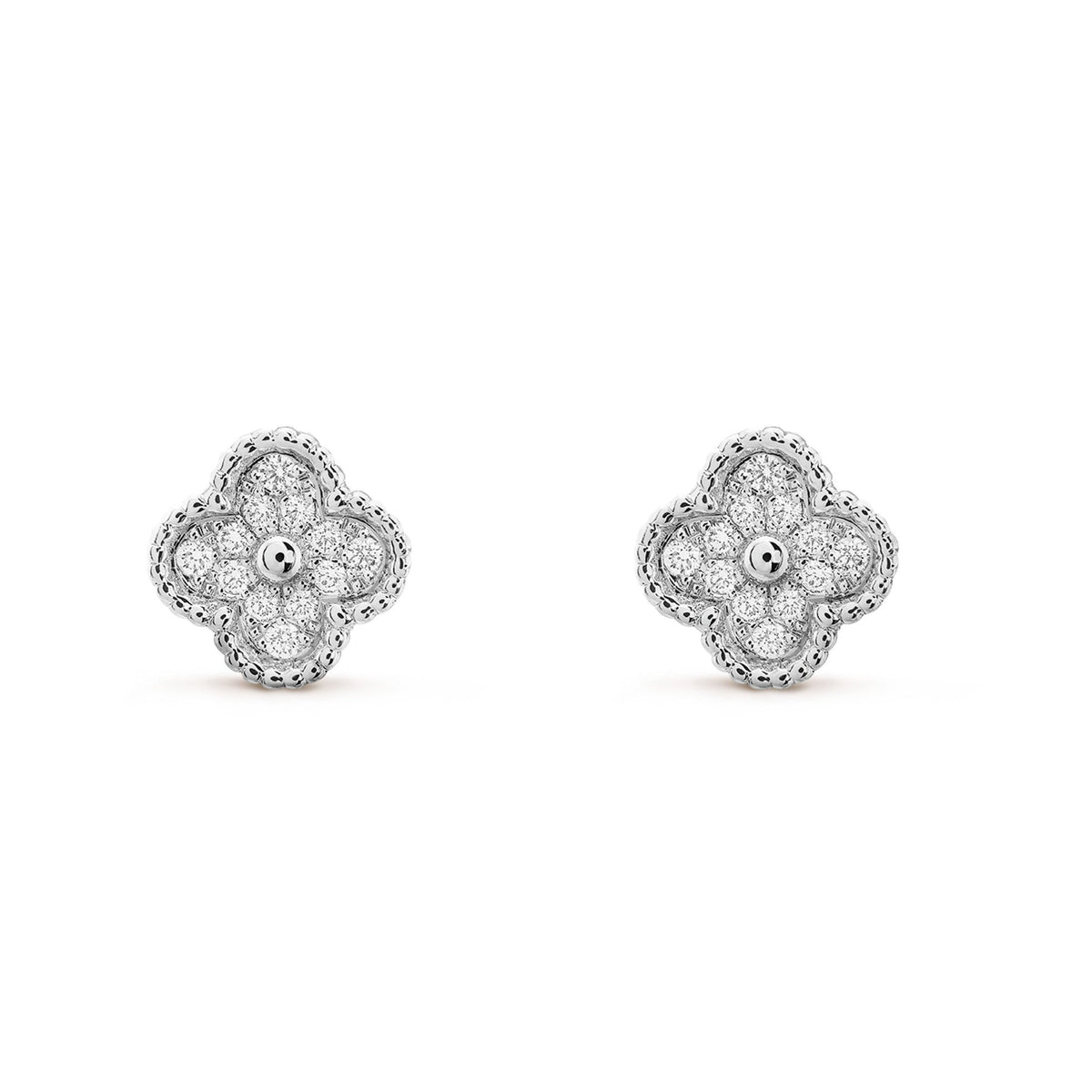 [⭐Novea]CLOVER MINI DIAMOND STUD EARRINGS
