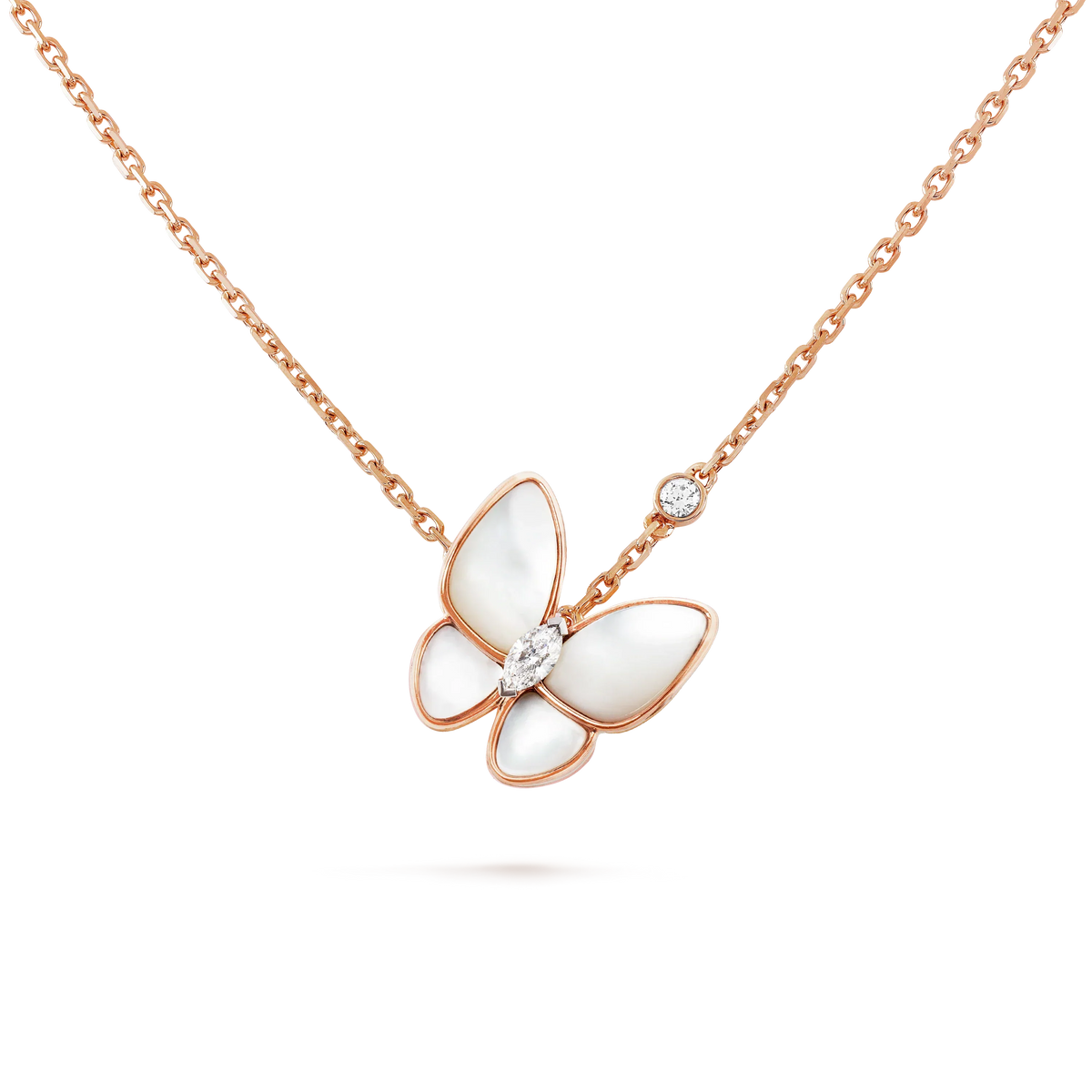[⭐Novea]BUTTERFLY MOP DIAMOND NECKLACE