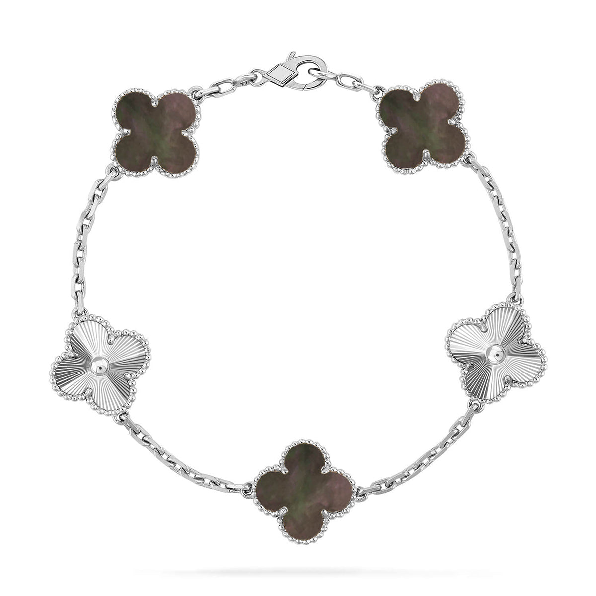 [⭐Novea] CLOVER 5 MOTIF GRAY MOP BRACELET COLLECTION