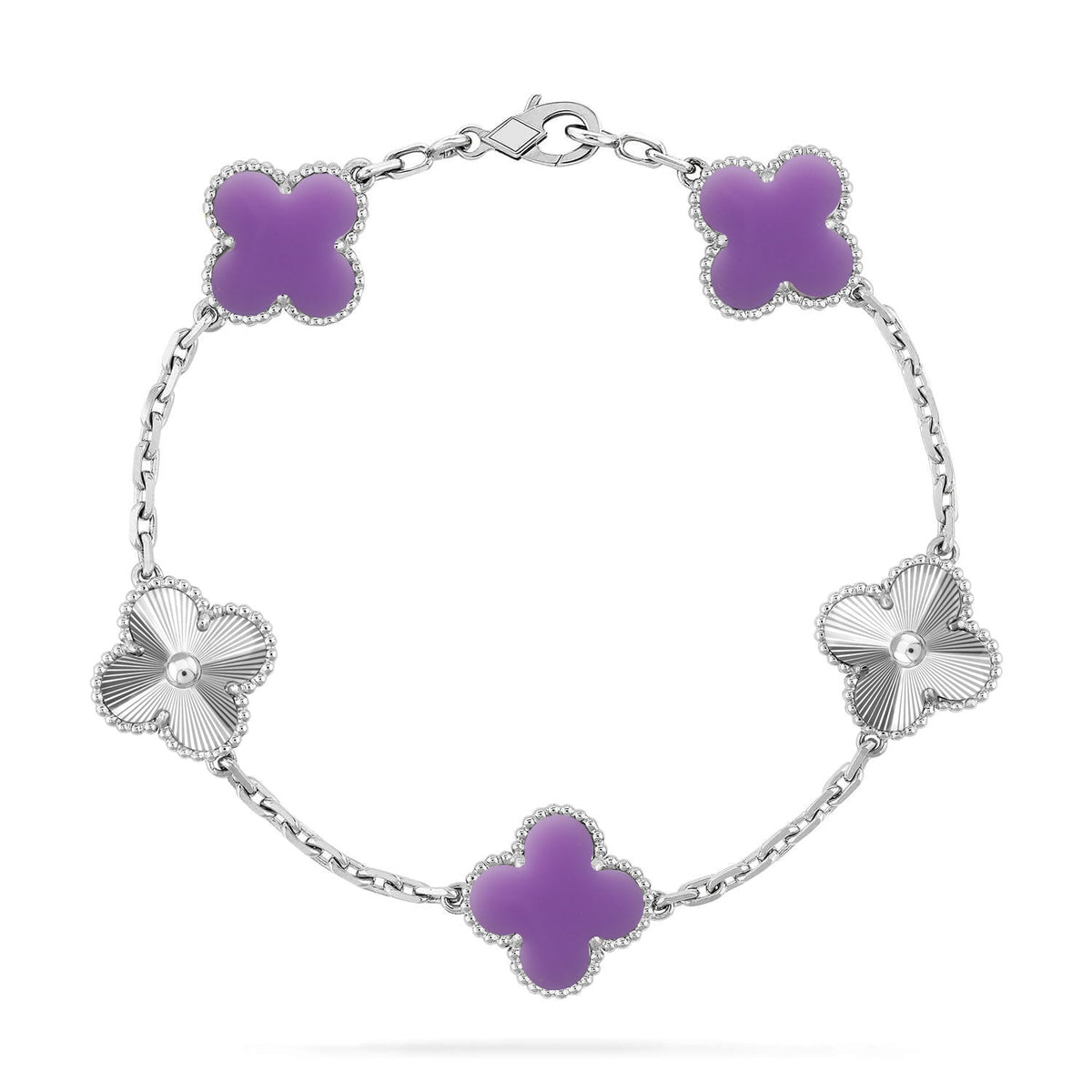 [⭐Novea]CLOVER 5 MOTIF LIGHT PURPLE BRACELET COLLECTION