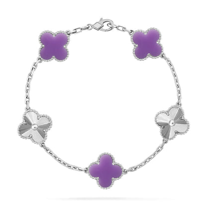 [⭐Novea]CLOVER 5 MOTIF LIGHT PURPLE BRACELET COLLECTION