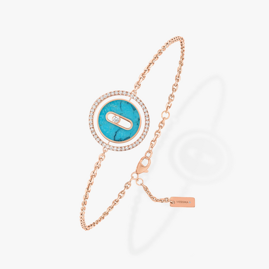 [⭐Novea]Demo MOVE TURQUOISE PINK GOLD DIAMOND BRACELET
