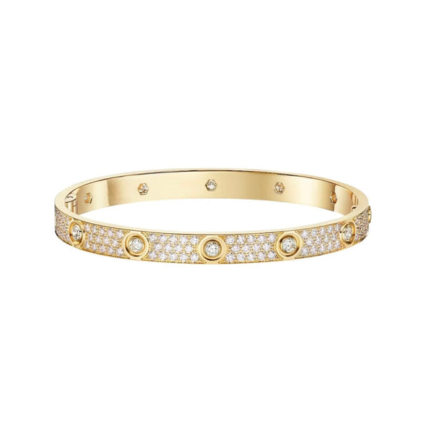[⭐Novea]LOVE BRACELET 6.1MM DIAMOND-PAVED 10 BIG DIAMONDS
