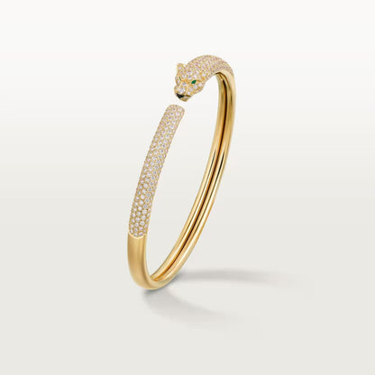 [⭐Novea]PANTHERE FULL DIAMOND OPEN BRACELET