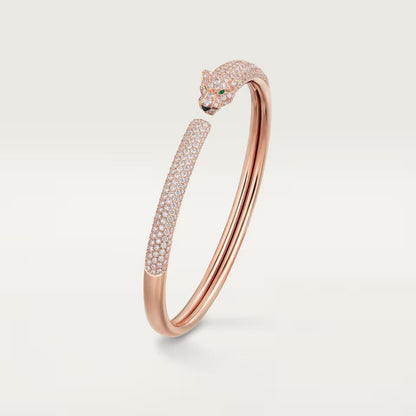 [⭐Novea]PANTHERE FULL DIAMOND OPEN BRACELET