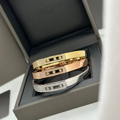 [⭐Novea]Move Noa Rose Gold Pavé Diamond Bangle Bracelet