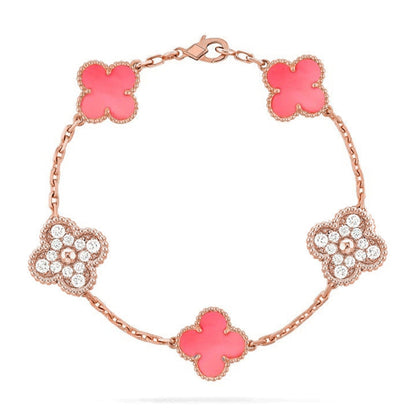 [⭐Novea] CLOVER 5 MOTIFS  PINK MOP BRACELET COLLECTION
