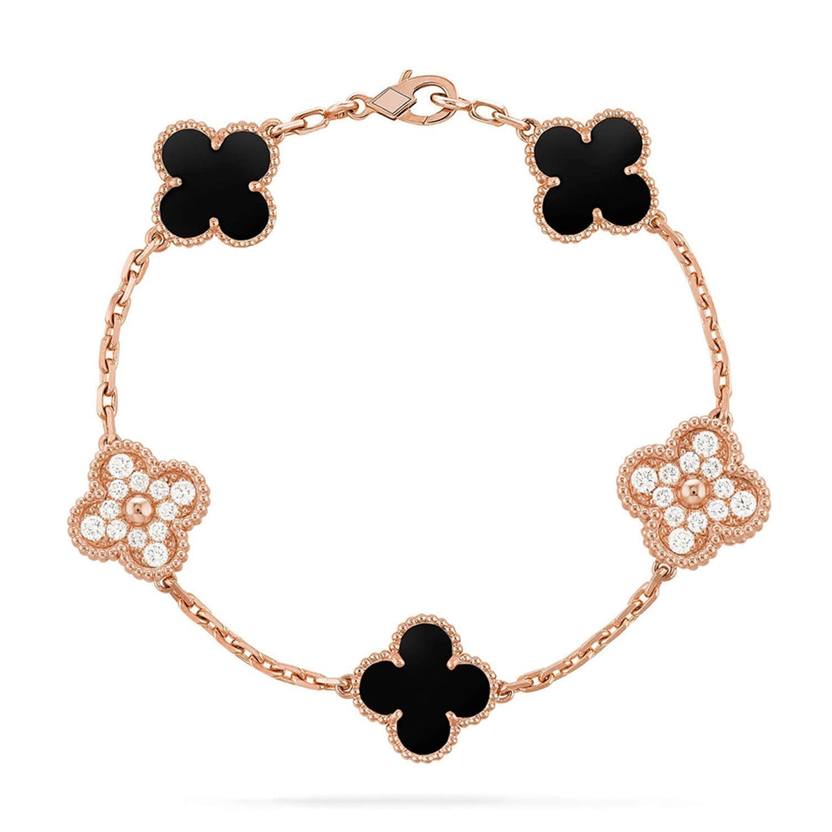 [⭐Novea] CLOVER 5 MOTIF ONYXS BRACELET COLLECTION