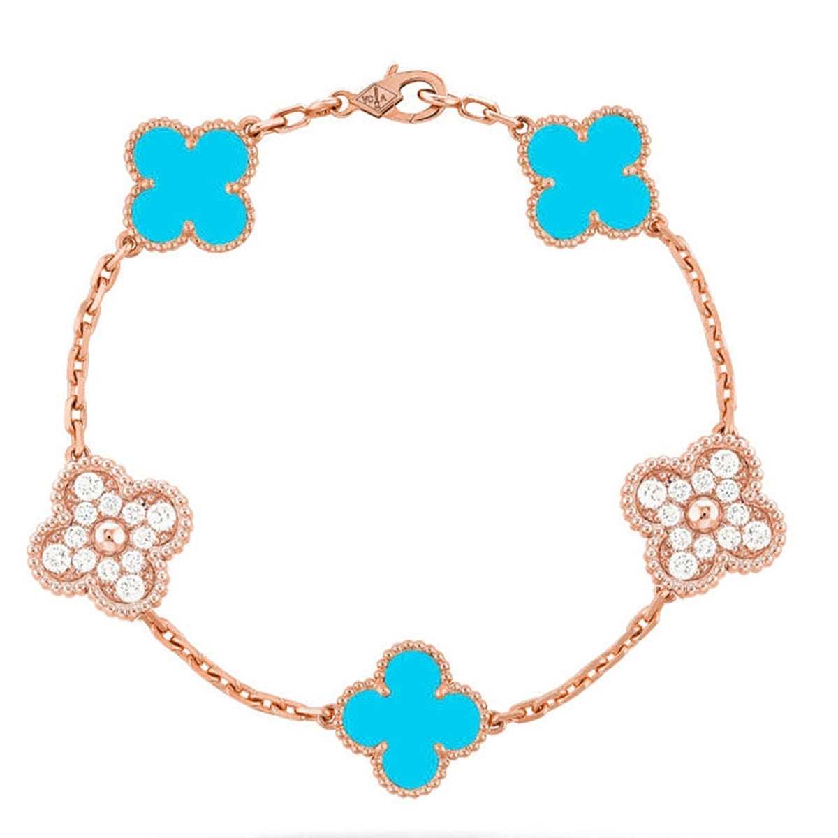 [⭐Novea] CLOVER 5 MOTIF TURQUOISE BRACELET COLLECTION