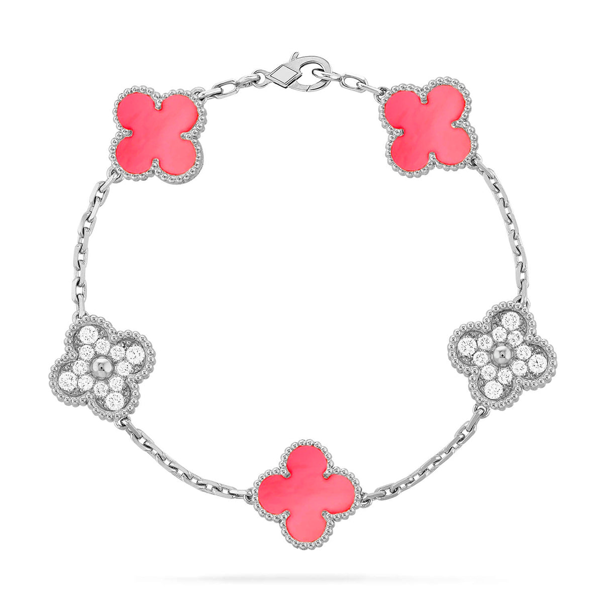 [⭐Novea] CLOVER 5 MOTIFS  PINK MOP BRACELET COLLECTION