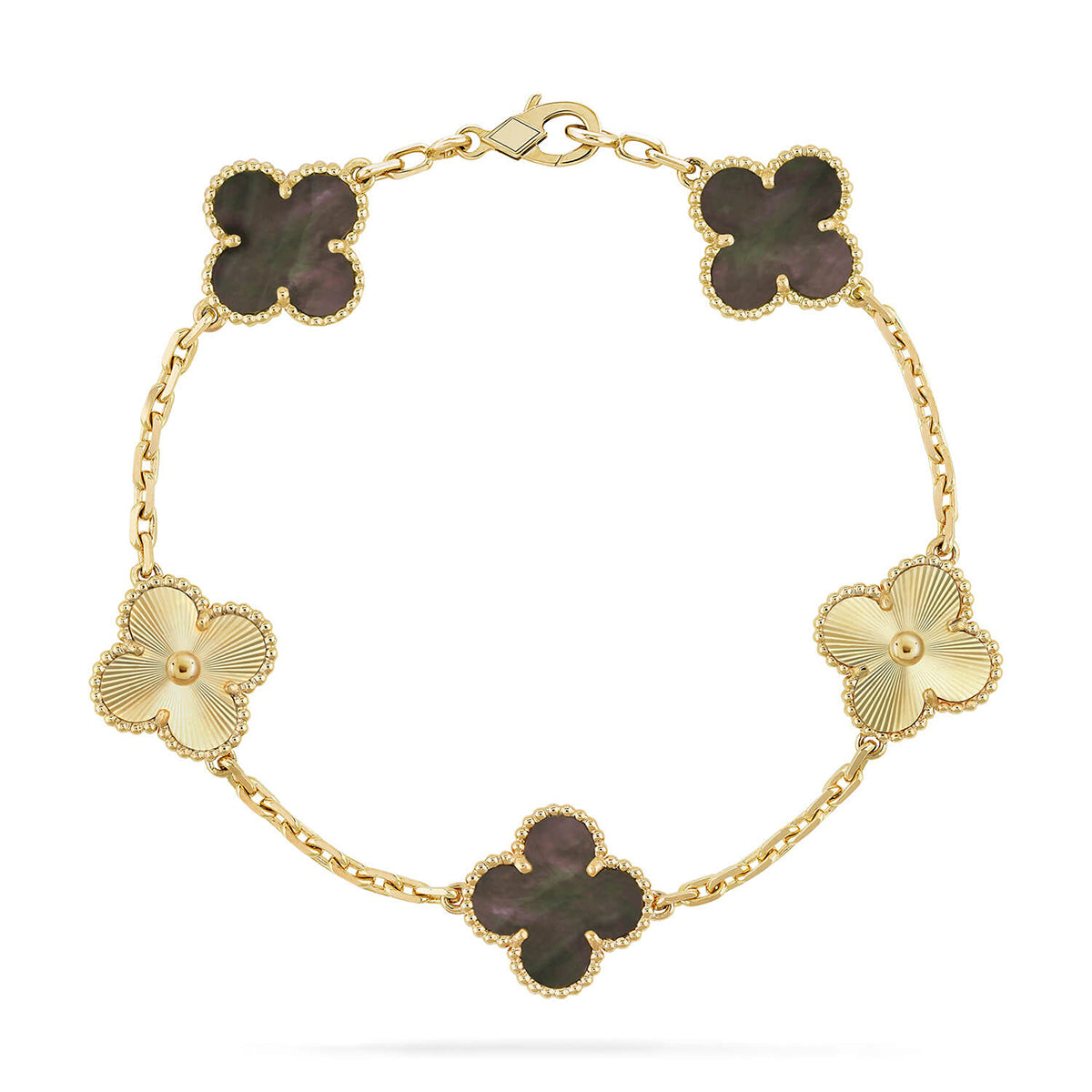 [⭐Novea] CLOVER 5 MOTIF GRAY MOP BRACELET COLLECTION