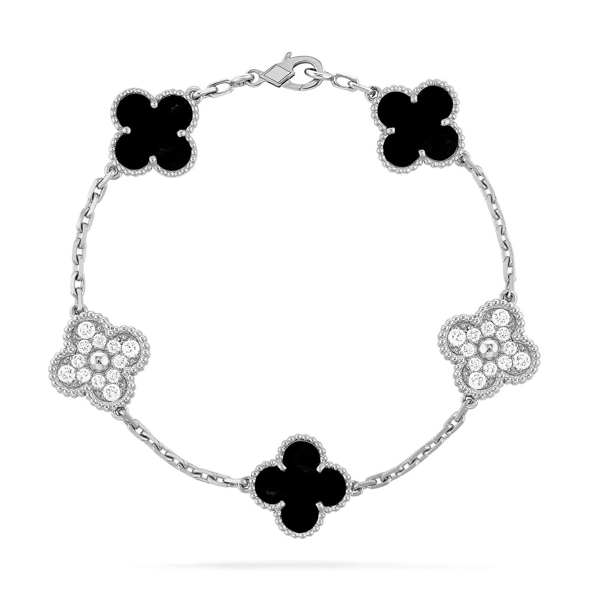 [⭐Novea] CLOVER 5 MOTIF ONYXS BRACELET COLLECTION
