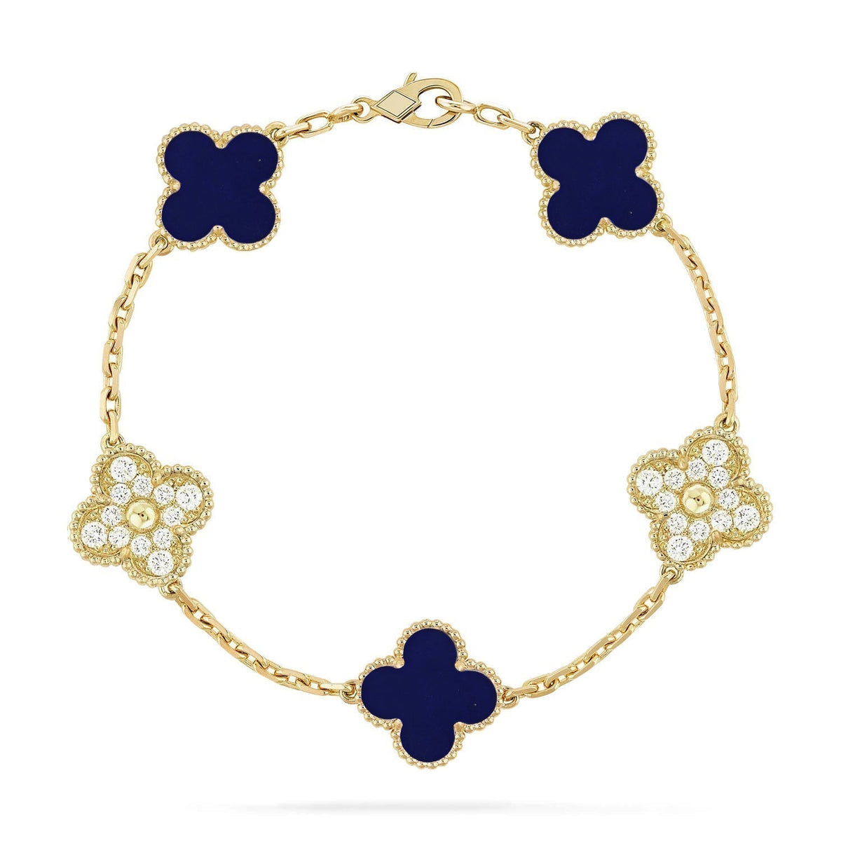 [⭐Novea]CLOVER 5 MOTIF LAPIS LAZULI BRACELET COLLECTION