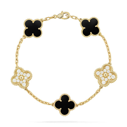 [⭐Novea] CLOVER 5 MOTIF ONYXS BRACELET COLLECTION