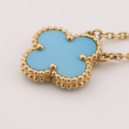 [⭐Novea]CLOVER 15MM VINTAGE TURQUOISE NECKLACE