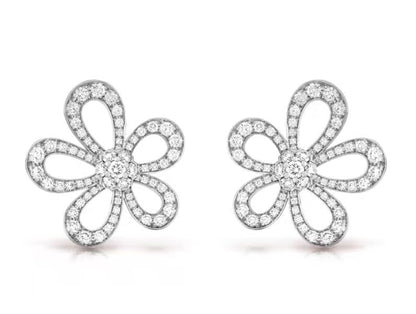 [⭐Novea]FLOWERLACE EARRINGS FULL DIAMONDS