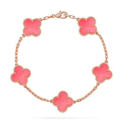 [⭐Novea] CLOVER 5 MOTIFS  PINK MOP BRACELET COLLECTION
