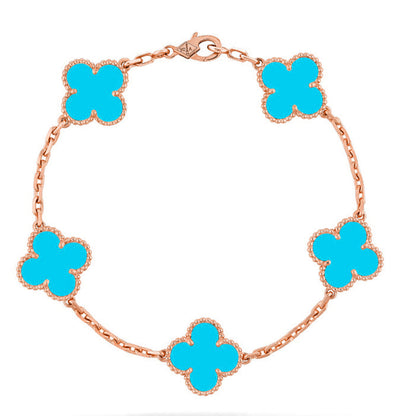 [⭐Novea] CLOVER 5 MOTIF TURQUOISE BRACELET COLLECTION