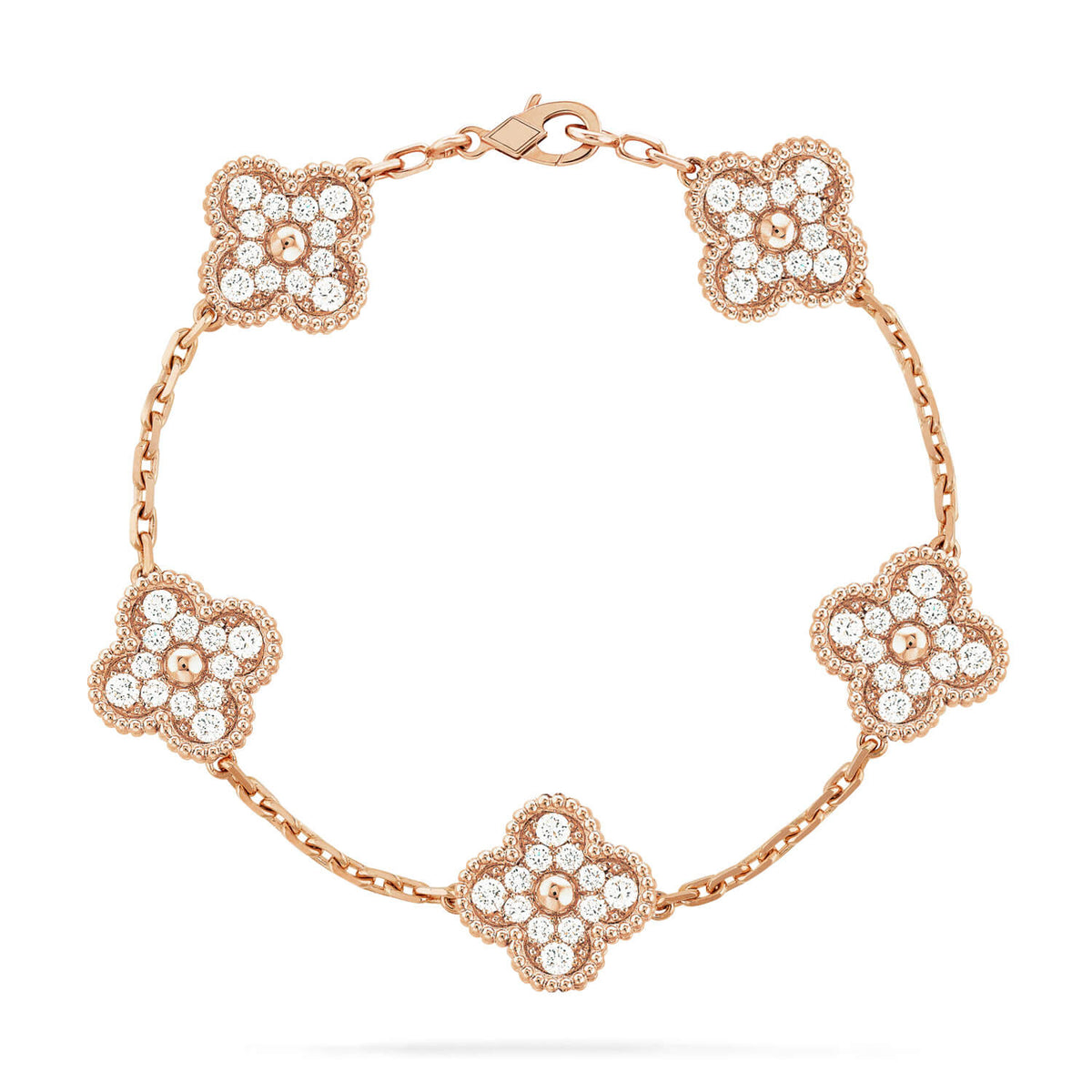 [⭐Novea] CLOVER 5 MOTIF FULL DIAMOND BRACELET COLLECTION