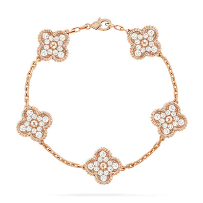 [⭐Novea] CLOVER 5 MOTIF FULL DIAMOND BRACELET COLLECTION