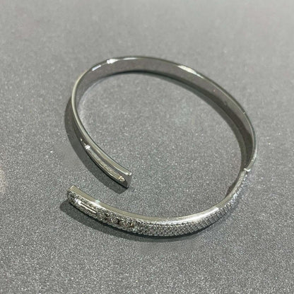 [⭐Novea]Move Noa Rose Gold Pavé Diamond Bangle Bracelet