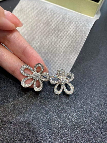 [⭐Novea]FLOWERLACE EARRINGS FULL DIAMONDS