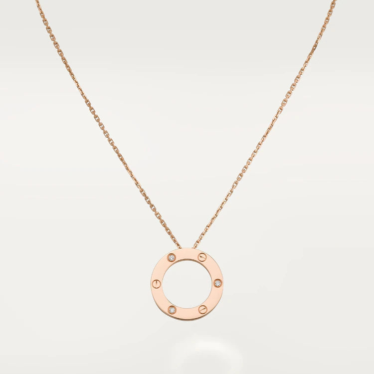 [⭐Novea]LOVE NECKLACE 16MM 3 DIAMONDS