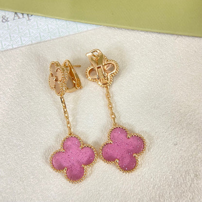 [⭐Novea]2026 NEW CLOVER 2 MOTIF  BUBBLE PINK ENAMEL