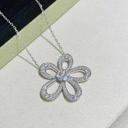 [⭐Novea]FLOWERLACE NECKLACE FULL DIAMONDS