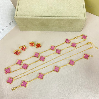 [⭐Novea]CLOVER 10 MOTIFS  NEW BUBBLE PINK ENAMEL