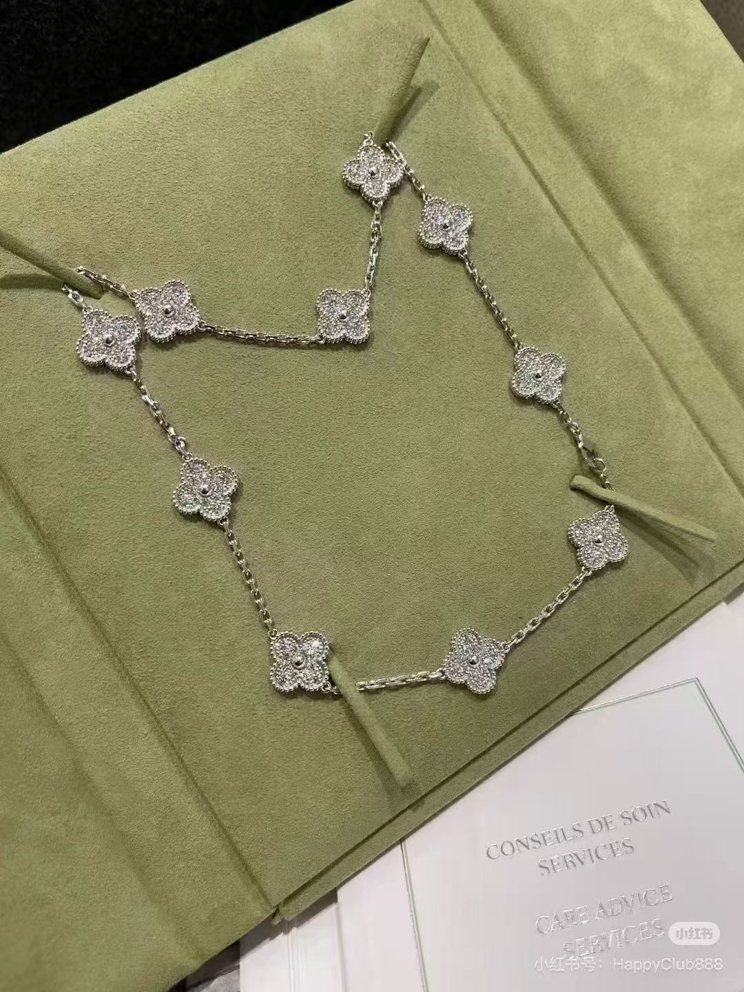 [⭐Novea]CLOVER 10 MOTIFS  FULL DIAMOND NECKLACE