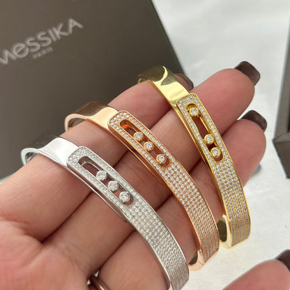 [⭐Novea]Move Noa Rose Gold Pavé Diamond Bangle Bracelet