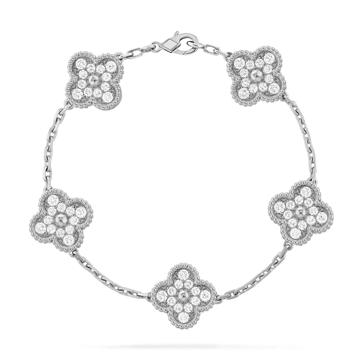 [⭐Novea] CLOVER 5 MOTIF FULL DIAMOND BRACELET COLLECTION