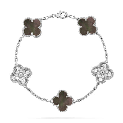 [⭐Novea] CLOVER 5 MOTIF GRAY MOP BRACELET COLLECTION