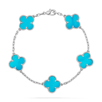 [⭐Novea] CLOVER 5 MOTIF TURQUOISE BRACELET COLLECTION